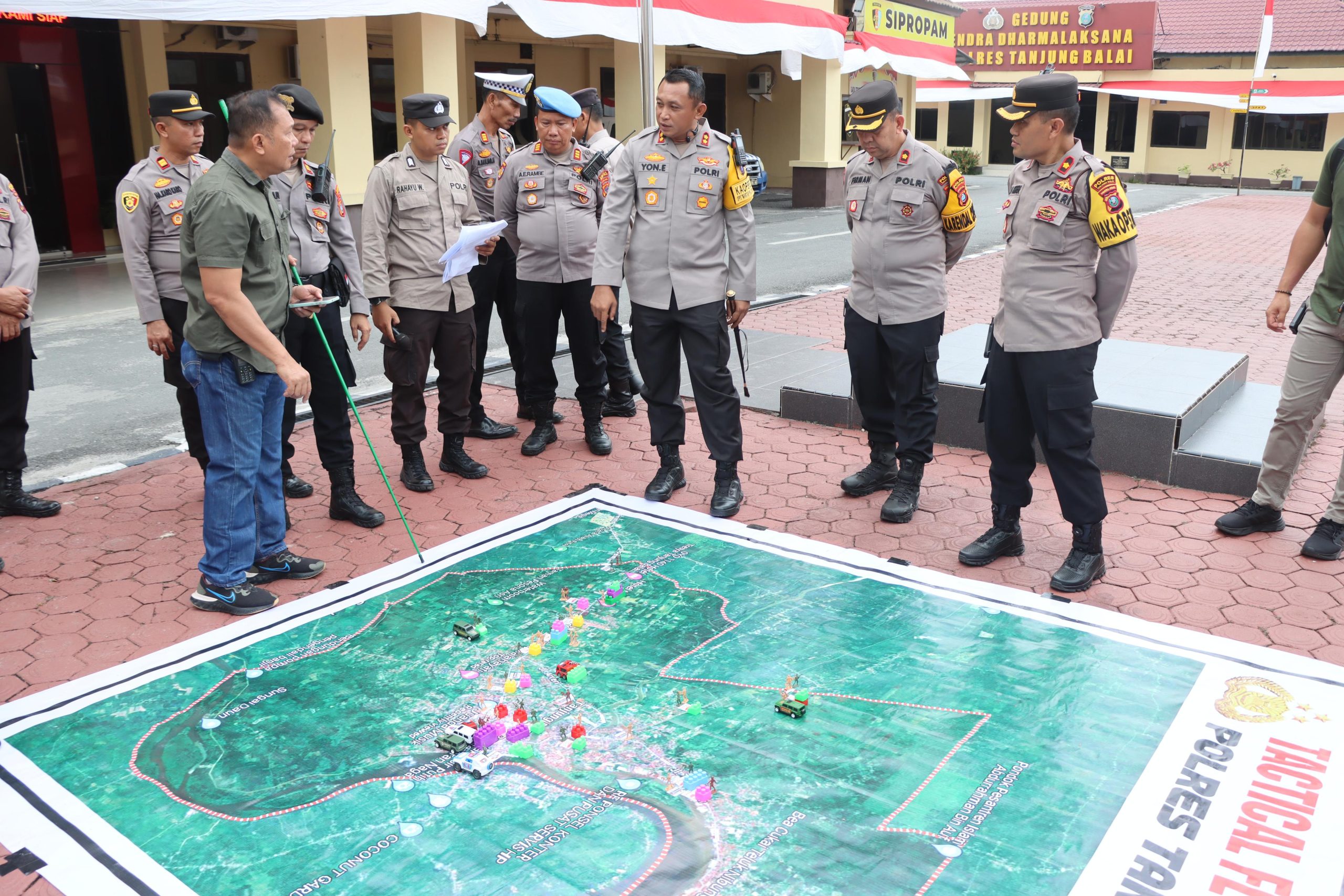 Polres Tanjungbalai Gelar Tactical Floor Game Persiapan Pengamanan Pilkada 2024