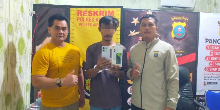 Curi HP, Pria Ini Diringkus Personel Polsek Air Jorman Asahan