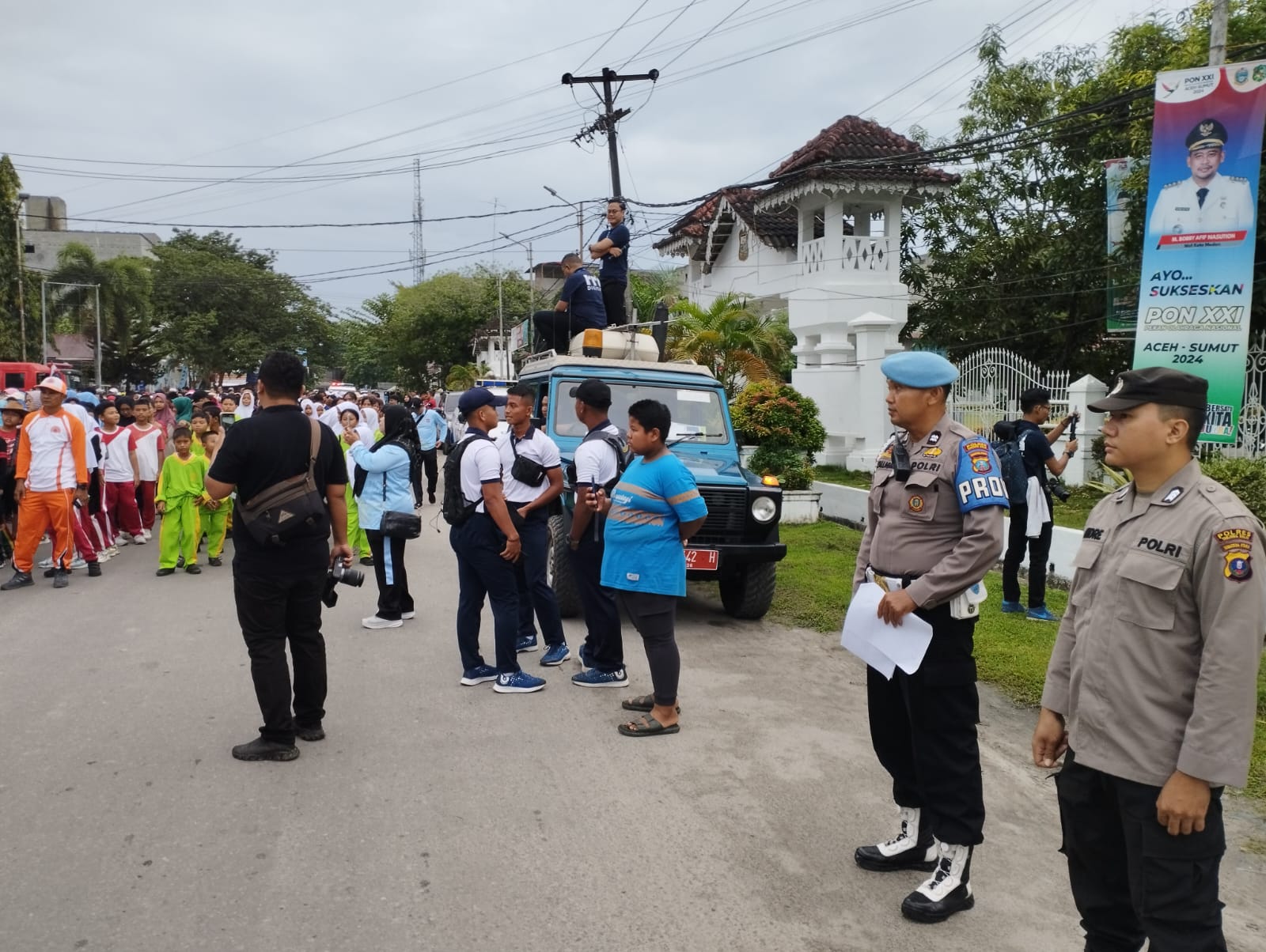 Polres Tanjungbalai Amankan Kegiatan Gerak Jalan Santai