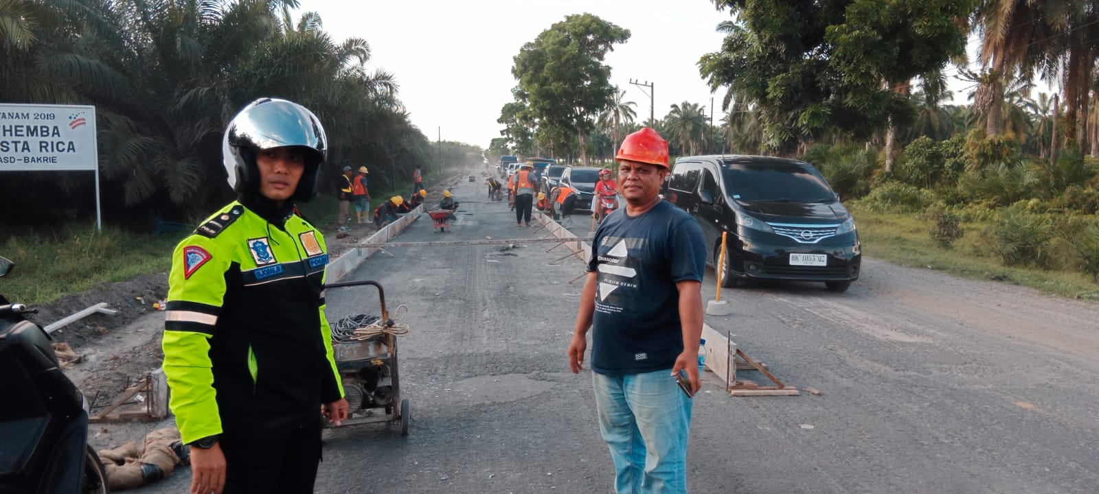 Perbaikan jalinsum di Meranti Asahan 