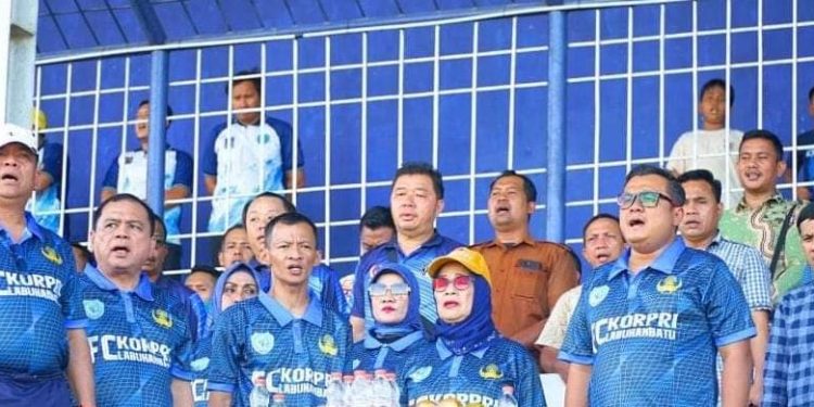 Turnamen Sepakbola Korpri 2024 Wilayah lll Resmi Dibuka di Labuhanbatu