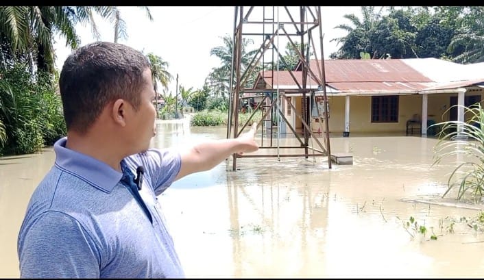 Ribuan Hektar Tanaman Padi di Meranti Asahan Terendam Banjir