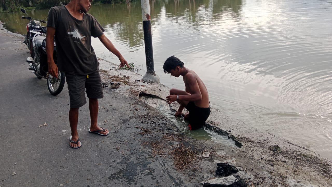 Pengerjaan Proyek Gorong-gorong Ini di Desa Air Putih Asahan Terkesan Asal Jadi