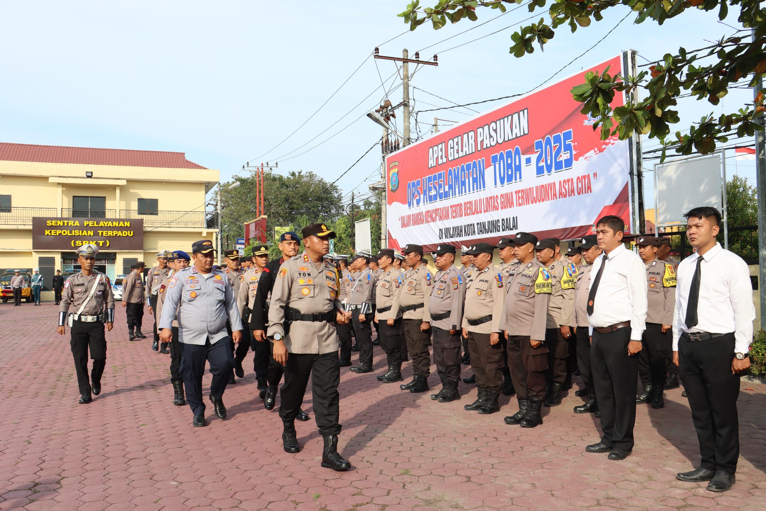 Polres Tanjungbalai Apel Gelar Pasukan Operasi Keselamatan Toba 2025